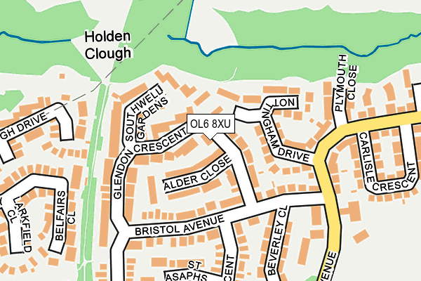 OL6 8XU map - OS OpenMap – Local (Ordnance Survey) OL6 8XU map - OS OpenMap – Local (Ordnance Survey)