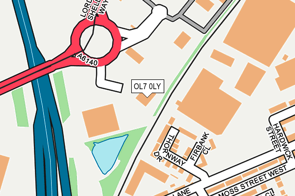 OL7 0LY map - OS OpenMap – Local (Ordnance Survey) OL7 0LY map - OS OpenMap – Local (Ordnance Survey)