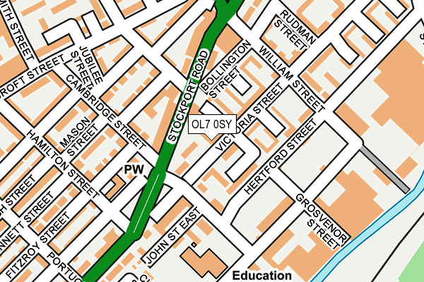 OL7 0SY map - OS OpenMap – Local (Ordnance Survey) OL7 0SY map - OS OpenMap – Local (Ordnance Survey)