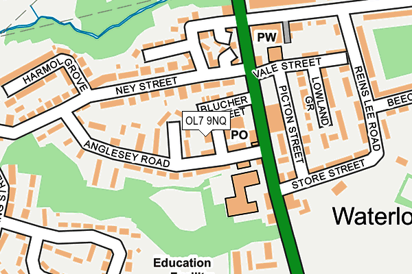 OL7 9NQ map - OS OpenMap – Local (Ordnance Survey) OL7 9NQ map - OS OpenMap – Local (Ordnance Survey)