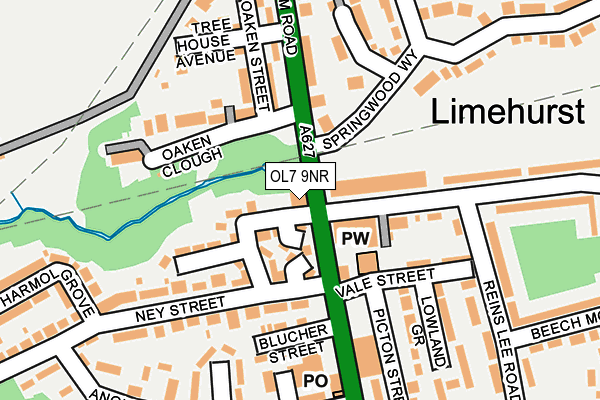 OL7 9NR map - OS OpenMap – Local (Ordnance Survey) OL7 9NR map - OS OpenMap – Local (Ordnance Survey)