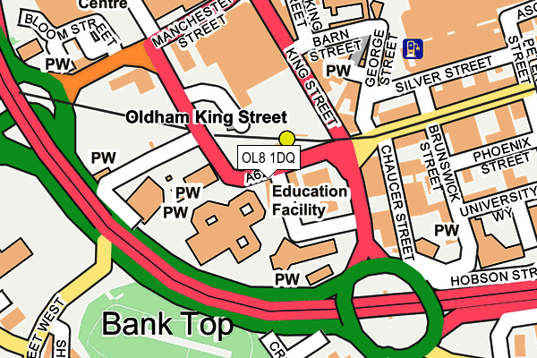 OL8 1DQ map - OS OpenMap – Local (Ordnance Survey) OL8 1DQ map - OS OpenMap – Local (Ordnance Survey)