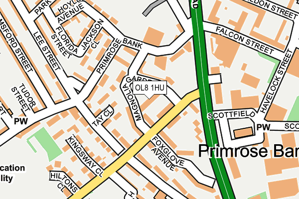 OL8 1HU map - OS OpenMap – Local (Ordnance Survey) OL8 1HU map - OS OpenMap – Local (Ordnance Survey)