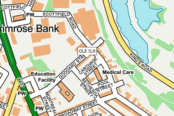OL8 1LH map - OS OpenMap – Local (Ordnance Survey) OL8 1LH map - OS OpenMap – Local (Ordnance Survey)