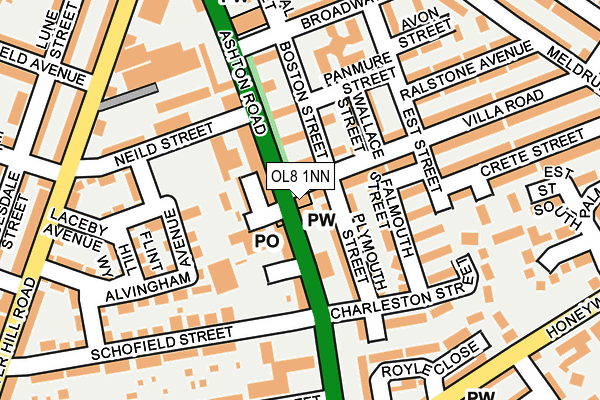 OL8 1NN map - OS OpenMap – Local (Ordnance Survey) OL8 1NN map - OS OpenMap – Local (Ordnance Survey)
