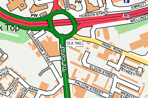 OL8 1NQ map - OS OpenMap – Local (Ordnance Survey) OL8 1NQ map - OS OpenMap – Local (Ordnance Survey)
