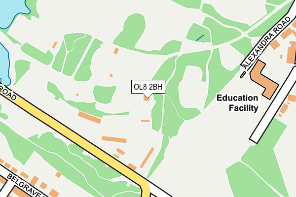 OL8 2BH map - OS OpenMap – Local (Ordnance Survey) OL8 2BH map - OS OpenMap – Local (Ordnance Survey)