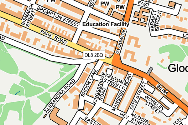 OL8 2BQ map - OS OpenMap – Local (Ordnance Survey) OL8 2BQ map - OS OpenMap – Local (Ordnance Survey)