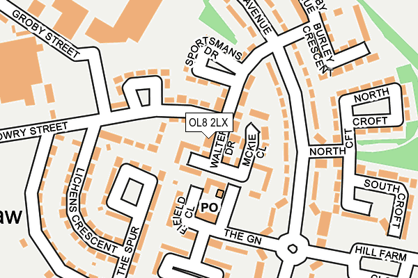 OL8 2LX map - OS OpenMap – Local (Ordnance Survey) OL8 2LX map - OS OpenMap – Local (Ordnance Survey)