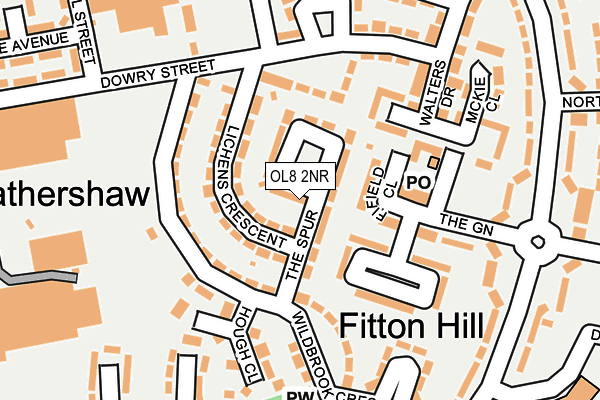 OL8 2NR map - OS OpenMap – Local (Ordnance Survey) OL8 2NR map - OS OpenMap – Local (Ordnance Survey)