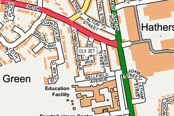 OL8 3ET map - OS OpenMap – Local (Ordnance Survey) OL8 3ET map - OS OpenMap – Local (Ordnance Survey)