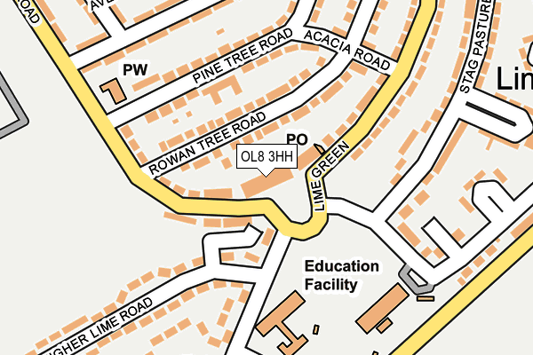 OL8 3HH map - OS OpenMap – Local (Ordnance Survey) OL8 3HH map - OS OpenMap – Local (Ordnance Survey)