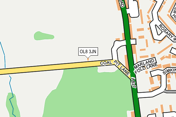 OL8 3JN map - OS OpenMap – Local (Ordnance Survey) OL8 3JN map - OS OpenMap – Local (Ordnance Survey)