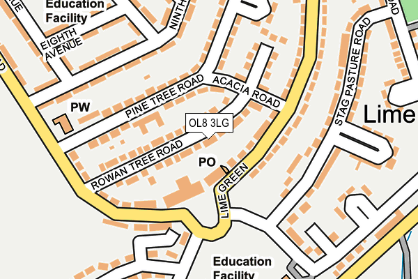 OL8 3LG map - OS OpenMap – Local (Ordnance Survey) OL8 3LG map - OS OpenMap – Local (Ordnance Survey)