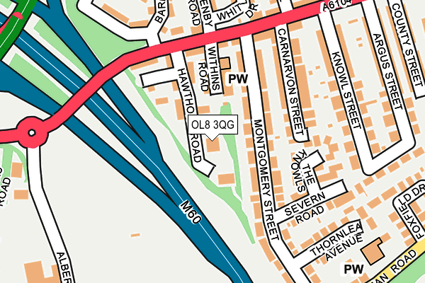 OL8 3QG map - OS OpenMap – Local (Ordnance Survey) OL8 3QG map - OS OpenMap – Local (Ordnance Survey)