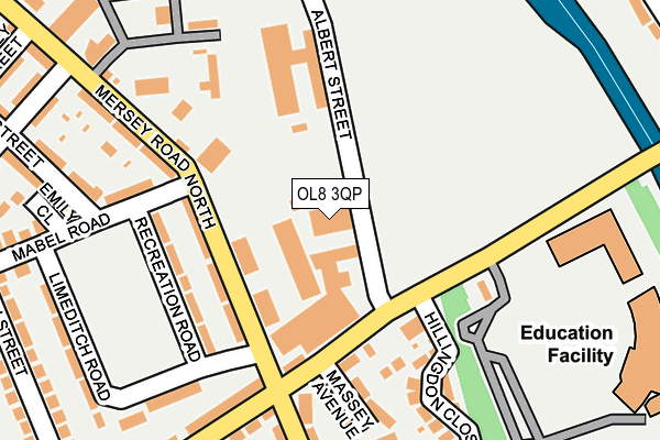 OL8 3QP map - OS OpenMap – Local (Ordnance Survey) OL8 3QP map - OS OpenMap – Local (Ordnance Survey)