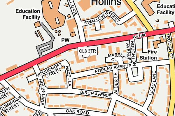 OL8 3TR map - OS OpenMap – Local (Ordnance Survey) OL8 3TR map - OS OpenMap – Local (Ordnance Survey)