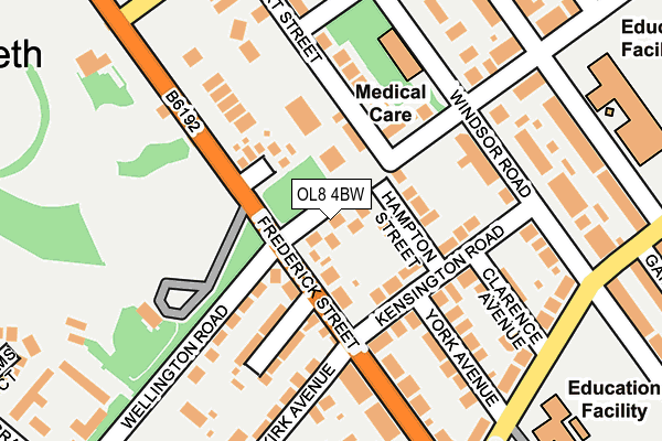 OL8 4BW map - OS OpenMap – Local (Ordnance Survey) OL8 4BW map - OS OpenMap – Local (Ordnance Survey)