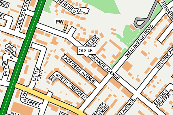 OL8 4EJ map - OS OpenMap – Local (Ordnance Survey) OL8 4EJ map - OS OpenMap – Local (Ordnance Survey)