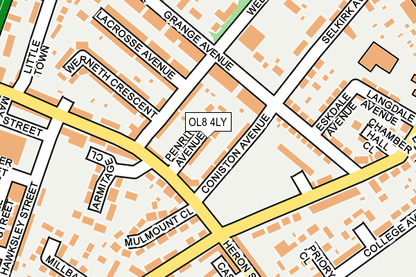 OL8 4LY map - OS OpenMap – Local (Ordnance Survey) OL8 4LY map - OS OpenMap – Local (Ordnance Survey)