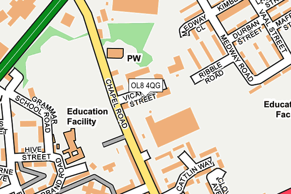 OL8 4QG map - OS OpenMap – Local (Ordnance Survey) OL8 4QG map - OS OpenMap – Local (Ordnance Survey)