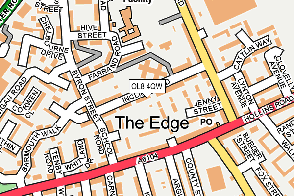 OL8 4QW map - OS OpenMap – Local (Ordnance Survey)
