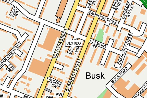 OL9 0BG map - OS OpenMap – Local (Ordnance Survey) OL9 0BG map - OS OpenMap – Local (Ordnance Survey)