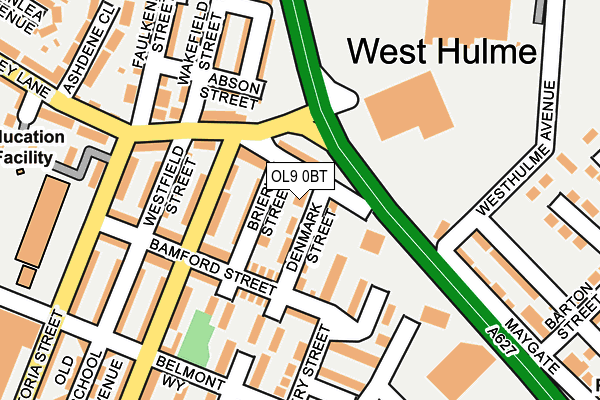 OL9 0BT map - OS OpenMap – Local (Ordnance Survey) OL9 0BT map - OS OpenMap – Local (Ordnance Survey)