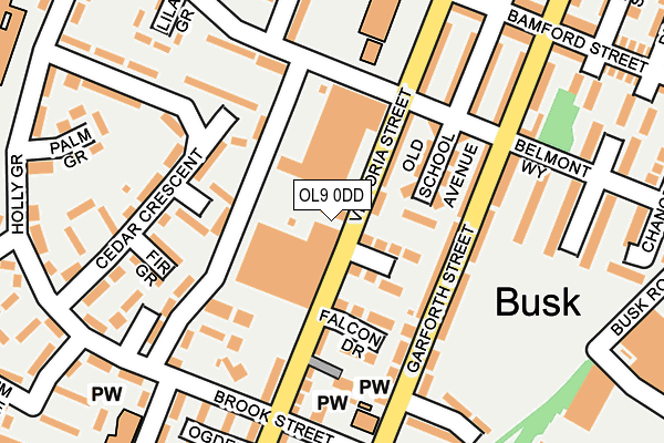 OL9 0DD map - OS OpenMap – Local (Ordnance Survey) OL9 0DD map - OS OpenMap – Local (Ordnance Survey)