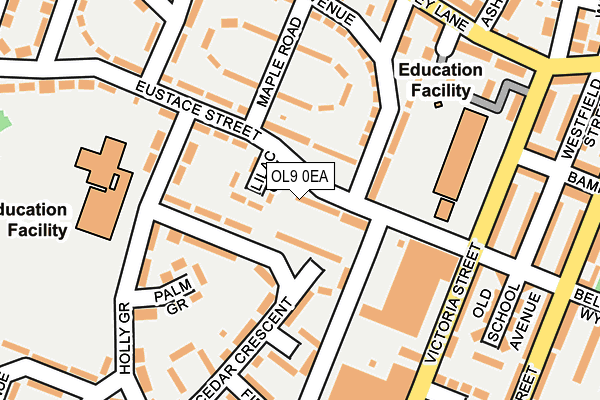 OL9 0EA map - OS OpenMap – Local (Ordnance Survey) OL9 0EA map - OS OpenMap – Local (Ordnance Survey)
