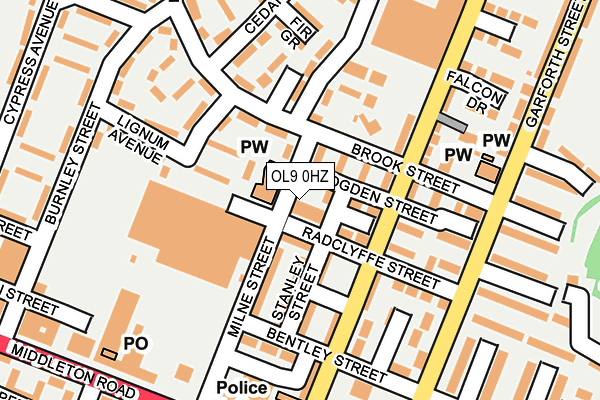 OL9 0HZ map - OS OpenMap – Local (Ordnance Survey) OL9 0HZ map - OS OpenMap – Local (Ordnance Survey)