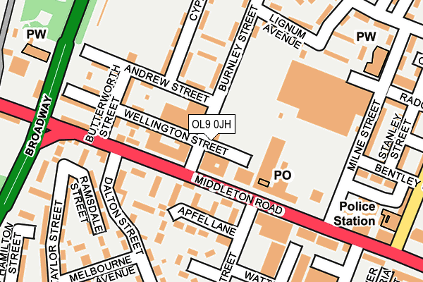 OL9 0JH map - OS OpenMap – Local (Ordnance Survey) OL9 0JH map - OS OpenMap – Local (Ordnance Survey)