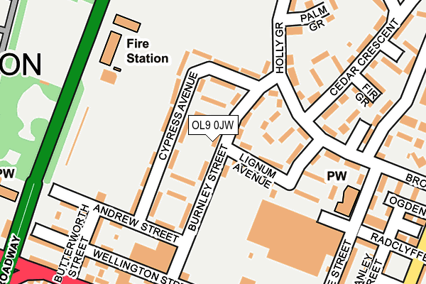 OL9 0JW map - OS OpenMap – Local (Ordnance Survey) OL9 0JW map - OS OpenMap – Local (Ordnance Survey)