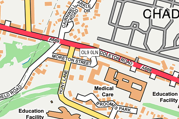 OL9 0LN map - OS OpenMap – Local (Ordnance Survey) OL9 0LN map - OS OpenMap – Local (Ordnance Survey)