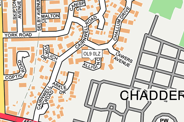 OL9 0LZ map - OS OpenMap – Local (Ordnance Survey) OL9 0LZ map - OS OpenMap – Local (Ordnance Survey)