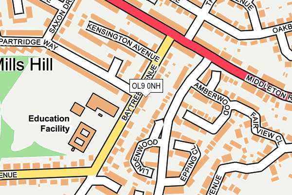 OL9 0NH map - OS OpenMap – Local (Ordnance Survey) OL9 0NH map - OS OpenMap – Local (Ordnance Survey)