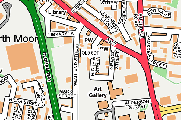 OL9 6DT map - OS OpenMap – Local (Ordnance Survey) OL9 6DT map - OS OpenMap – Local (Ordnance Survey)