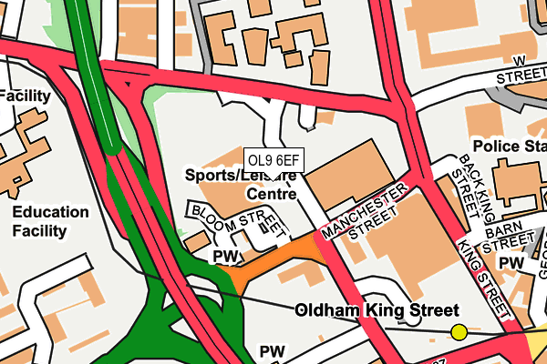 OL9 6EF map - OS OpenMap – Local (Ordnance Survey) OL9 6EF map - OS OpenMap – Local (Ordnance Survey)