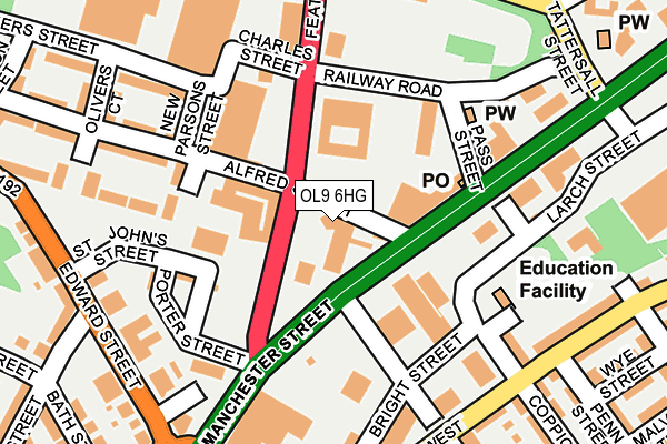 OL9 6HG map - OS OpenMap – Local (Ordnance Survey) OL9 6HG map - OS OpenMap – Local (Ordnance Survey)