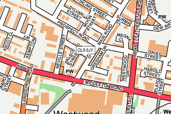 OL9 6JY map - OS OpenMap – Local (Ordnance Survey) OL9 6JY map - OS OpenMap – Local (Ordnance Survey)