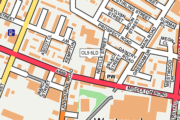 OL9 6LD map - OS OpenMap – Local (Ordnance Survey) OL9 6LD map - OS OpenMap – Local (Ordnance Survey)