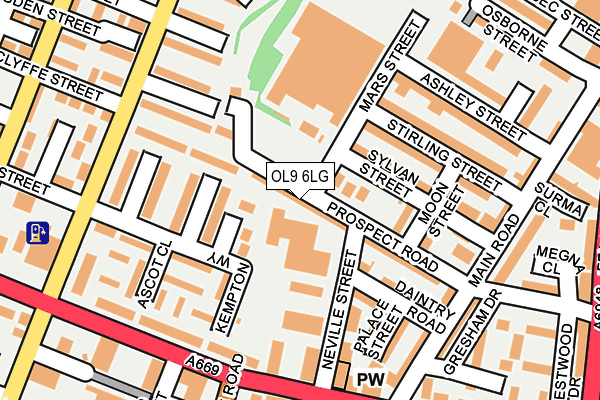 OL9 6LG map - OS OpenMap – Local (Ordnance Survey) OL9 6LG map - OS OpenMap – Local (Ordnance Survey)