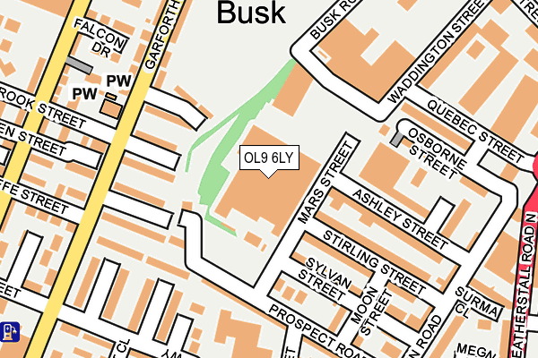 OL9 6LY map - OS OpenMap – Local (Ordnance Survey) OL9 6LY map - OS OpenMap – Local (Ordnance Survey)