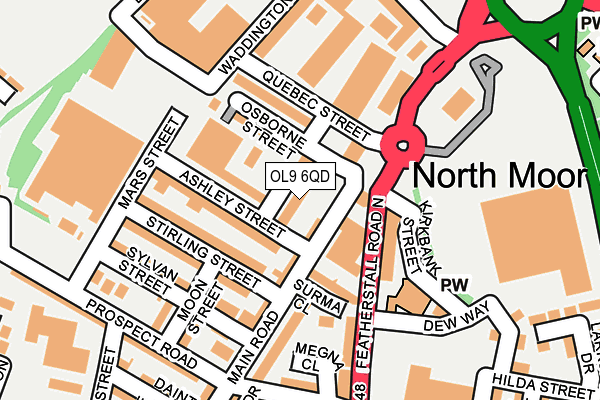 OL9 6QD map - OS OpenMap – Local (Ordnance Survey) OL9 6QD map - OS OpenMap – Local (Ordnance Survey)