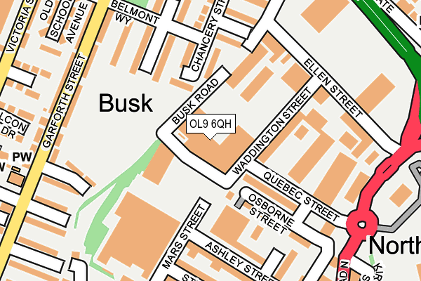 OL9 6QH map - OS OpenMap – Local (Ordnance Survey) OL9 6QH map - OS OpenMap – Local (Ordnance Survey)