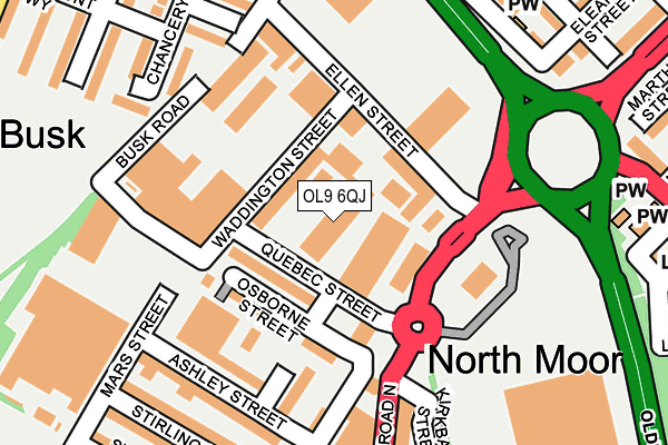 OL9 6QJ map - OS OpenMap – Local (Ordnance Survey) OL9 6QJ map - OS OpenMap – Local (Ordnance Survey)