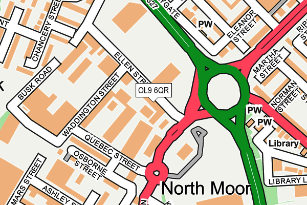 OL9 6QR map - OS OpenMap – Local (Ordnance Survey) OL9 6QR map - OS OpenMap – Local (Ordnance Survey)
