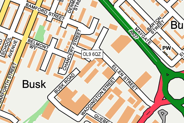 OL9 6QZ map - OS OpenMap – Local (Ordnance Survey) OL9 6QZ map - OS OpenMap – Local (Ordnance Survey)