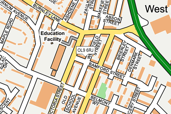 OL9 6RJ map - OS OpenMap – Local (Ordnance Survey) OL9 6RJ map - OS OpenMap – Local (Ordnance Survey)