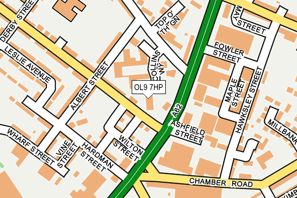 OL9 7HP map - OS OpenMap – Local (Ordnance Survey) OL9 7HP map - OS OpenMap – Local (Ordnance Survey)